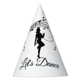 High-step dansen naar de aangepaste muziek feesthoedjes