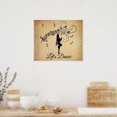 High-step dansen naar de aangepaste muziek poster (Keuken)