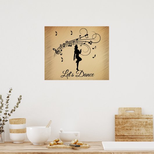 High-step dansen naar de aangepaste muziek poster (Keuken)