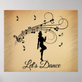 High-step dansen naar de aangepaste muziek poster (Voorkant)