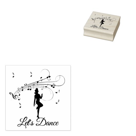 High-step dansen naar de aangepaste muziek rubberstempel (Gestempeld)