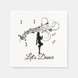 High-step dansen naar de aangepaste muziek servet