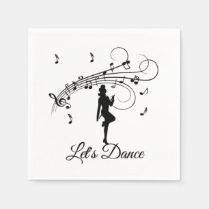 High-step dansen naar de aangepaste muziek servet