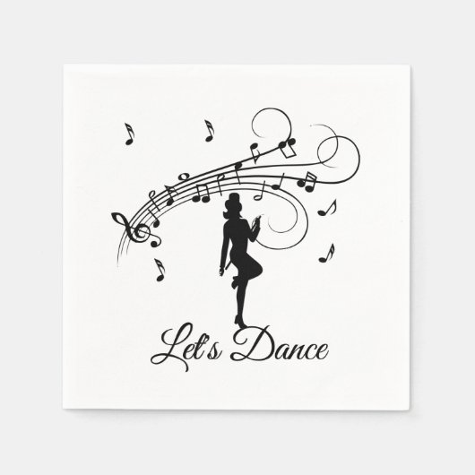 High-step dansen naar de aangepaste muziek servet (Voorkant)