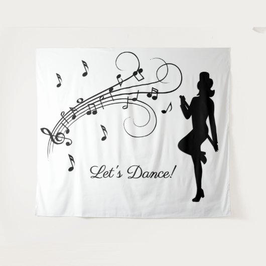 High-step dansen naar de aangepaste muziek wandkleed (Voorkant (horizontaal))