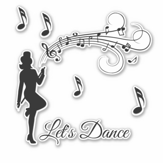 High-step dansen naar de muziek sticker (Voorkant)