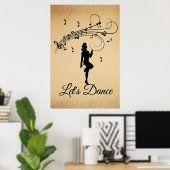 High Step dansen op maat muziek Poster (Thuiskantoor)