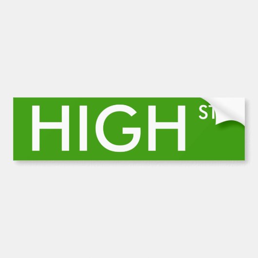 High Street Bumpersticker (Voorkant)