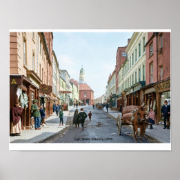 High Street Kilkenny circa 1895 Ierland Poster