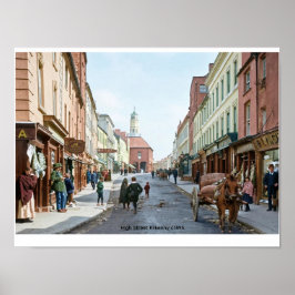 High Street Kilkenny circa 1895 Ierland Poster