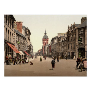 High Street Scotland Vintage Perfect Poster