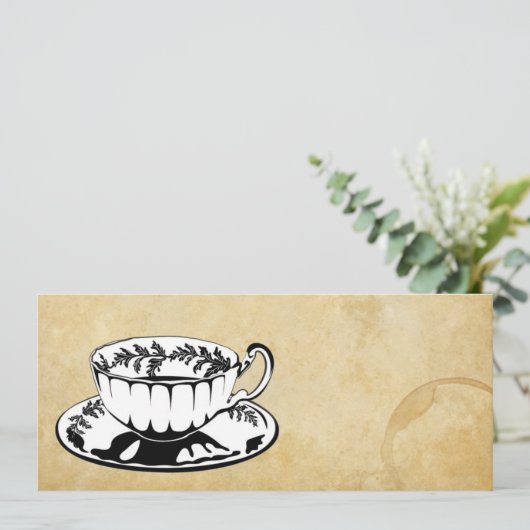 High Tea/Aftermiddag Tea-uitnodiging Kaart (Staand voorkant)