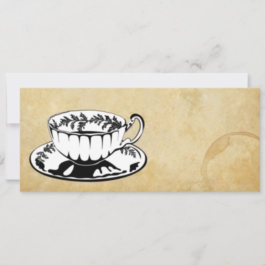 High Tea/Aftermiddag Tea-uitnodiging Kaart (Voorkant)