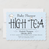 High Tea baby shower uitnodiging (Voorkant)