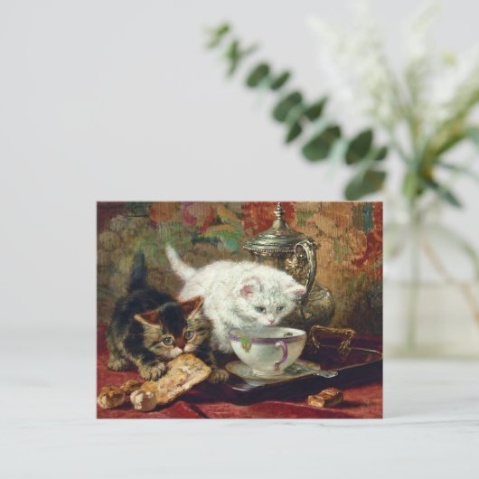 High Tea Cats Henriëtte Ronner-Knip Briefkaart (Staand voorkant)