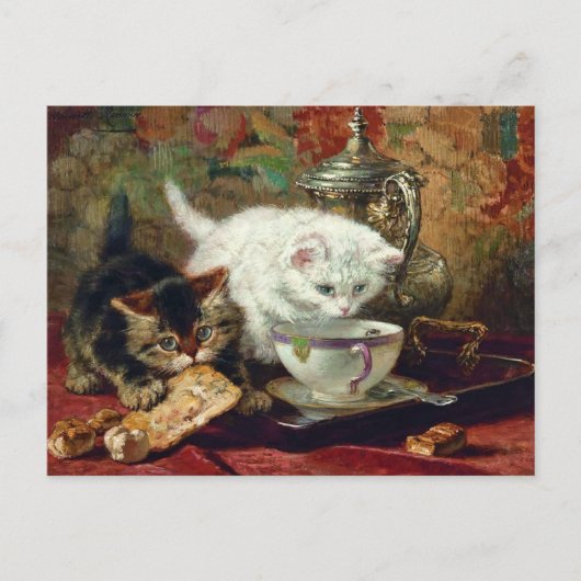 High Tea Cats Henriëtte Ronner-Knip Briefkaart (Voorkant)