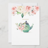 High Tea Eerste Verjaardag, Par-Tea Verjaardag Kaart (Achterkant)