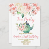 High Tea Eerste Verjaardag, Par-Tea Verjaardag Kaart (Voorkant / Achterkant)