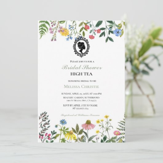 High Tea Garden Party, mooie zachte pastel Kaart (Staand voorkant)
