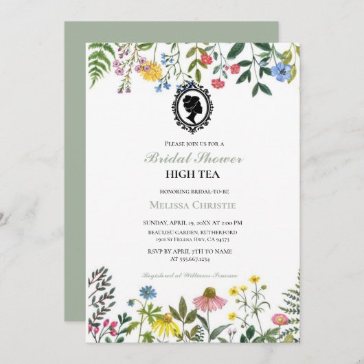 High Tea Garden Party, mooie zachte pastel Kaart (Voorkant / Achterkant)