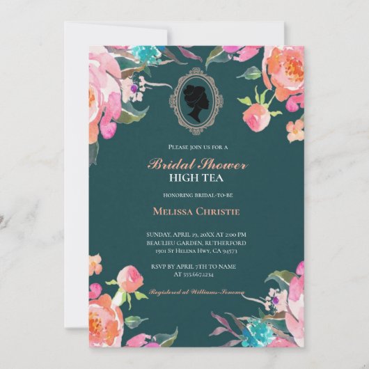 High Tea Garden Party, mooie zachte pastel Kaart (Voorkant)