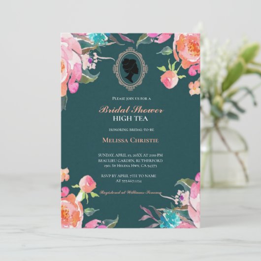 High Tea Garden Party, mooie zachte pastel Kaart (Staand voorkant)