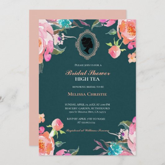 High Tea Garden Party, mooie zachte pastel Kaart (Voorkant / Achterkant)