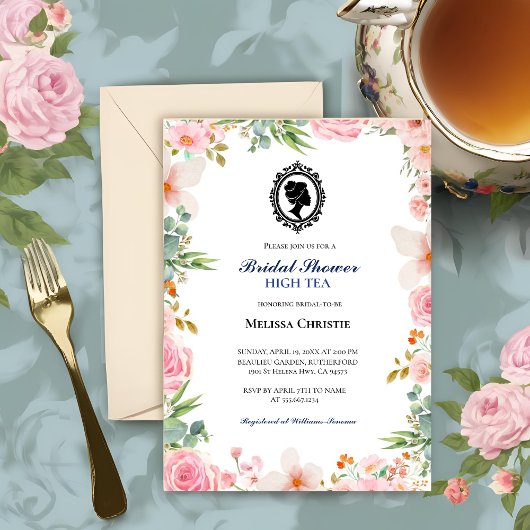 High Tea Garden Party, mooie zachte pastel Kaart