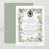 High Tea Garden Party, mooie zachte pastel uitnodi Kaart (Voorkant / Achterkant)