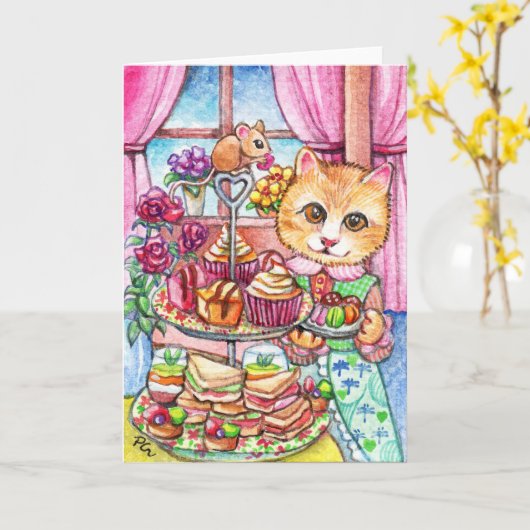 High Tea Party Kaart (Gele Bloem)