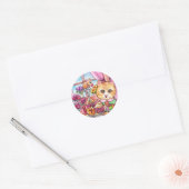 High Tea Party Ronde Sticker (Envelop)