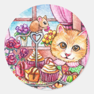 High Tea Party Ronde Sticker