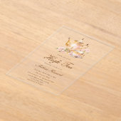High Tea Pastel Gold Bridal Shower Acryl Uitnodigingen (Laagn)