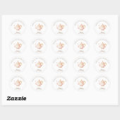 High Tea Pastel Gold Bridal Shower Ronde Sticker (Vel)