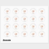 High Tea Pastel Gouden Bruidsdouche Ronde Sticker (Vel)
