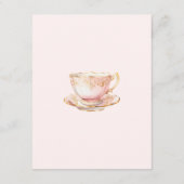 High Tea Pastel Pink Bridal Shower Party Game Informatiekaartje (Achterkant)