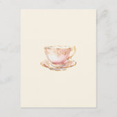 High Tea Pastel Yellow Bridal Shower Party Game Informatiekaartje (Achterkant)