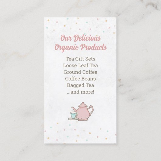 High Tea Set Visitekaartje (Achterkant)