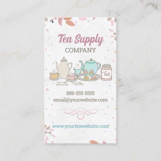 High Tea Set Visitekaartje (Voorkant)