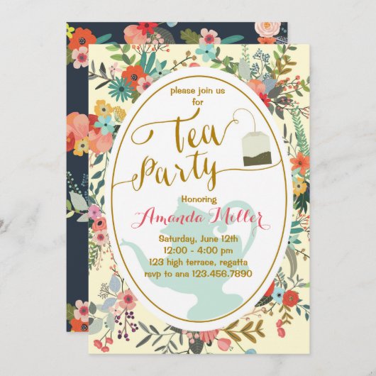 High Tea uitnodiging (Voorkant / Achterkant)