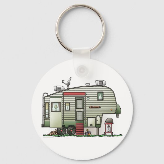 High Tech 5th Wheel Camper Sleutelhanger (Voorkant)