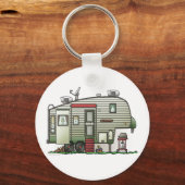 High Tech 5th Wheel Camper Sleutelhanger (Voorkant)