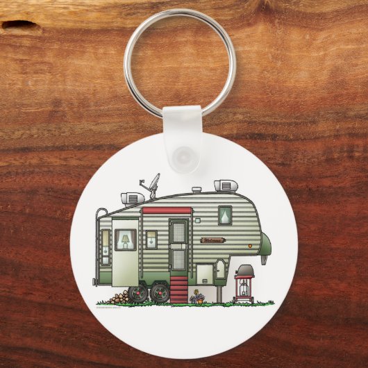 High Tech 5th Wheel Camper Sleutelhanger (Voorkant)