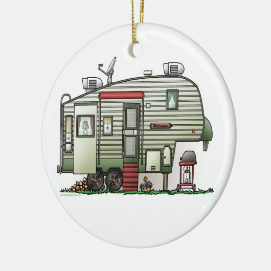 High Tech 5th Wheel Keramisch Ornament (Links)