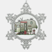 High Tech 5th Wheel Tin Sneeuwvlok Ornament (Voorkant)