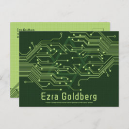 High Tech Computer Circuit Board Bar Mitzvah Briefkaart