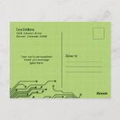 High Tech Computerprintplaat Bar Mitswa Briefkaart (Achterkant)