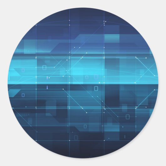 High tech digital background ronde sticker (Voorkant)