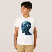 High-Tech Holografisch & Metaalontwerp T-shirt (Voorkant volledig)