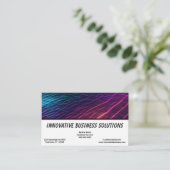 High Tech Kleurrijke Net Waves Half Wit Blok Visitekaartje (Staand voorkant)